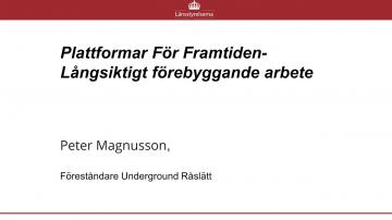 8. Plattformar För Framtiden - Långsiktigt förebyggande arbete (SYNTOLKAT)