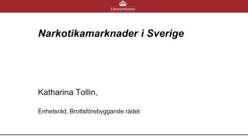4. Narkotikamarknader i Sverige (SYNTOLKAT)