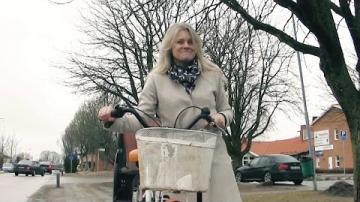 Cykelväg i Rottne centrum