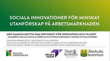 Sociala innovationer för minskat utanförskap på arbetsmarknaden - Yalla Trappan & IKEA