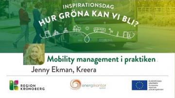 Inspirationsdag - Hur gröna kan vi bli?, Mobility management i praktiken