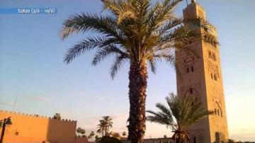 Koutoubia-moskén i Marrakesh Marocko, ur Veckomagasinet S2A20