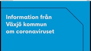 Kommunen informerar om covid-19 på Svenska